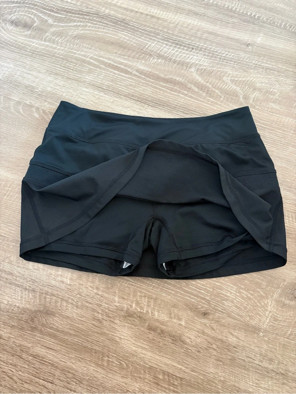 Nike Black Mini Skort with White Swoosh